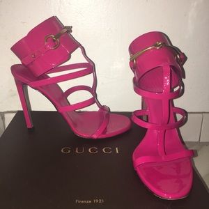 Gucci Pink horse-bit heel -SOLD